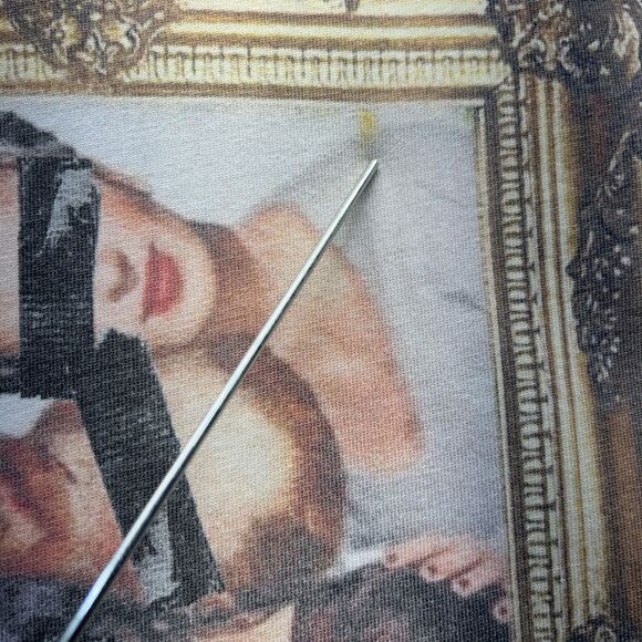 Vintage Y2K Shirt Mens Large White Boxy Graphic Frida Picture Frame Streetwear - Picture 8 of 14